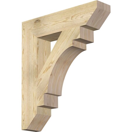 Ekena Millwork Merced Slat Rough Sawn Bracket, Douglas Fir, 6"W x 28"D x 32"H BKT06X28X32MRC06RDF